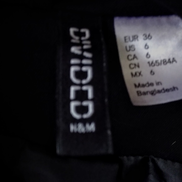Black DIVIDED Blazer Size 6 H&M - Picture 2 of 7